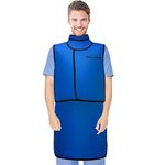 LVCHEN X-Ray Protection Vest Guard with Thyroid Sheild and Lead Vest Lightweight Lead Apron 0.5mm Lead (pb) Equivalency Protection Lead Apron for Hospitals, Labs, Nursing Homes