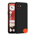 CEDO Nothing CMF Phone 1 (5G) Back Cover | Camera Bump Protection & Inner Velvet Fabric Lining | Ultra Slim Matte Soft Rubberised Case Cover (Black)