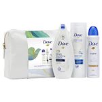 Dove Gently Nourishing Body Care Moisturising Collection Including Dove Original Deodorant for Women with a Stylish Beauty Wash Bag Gift Set Festive Gifts for Women Piece of 3