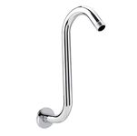 8-Inch S-Shape Shower Extension Arm, High Level Showerhead Extension Arm, 1/2" NPT Thread, Compatible with Rain Showerheads (Chrome)