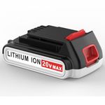 GatoPower 2.5Ah Lithium Ion Battery Replacement for Black Decker Battery 18V for Black Decker LBXR20 BL1518-XJ LB20 LST201 LBX20 LSW20 Cordless Tool Batteries Pack