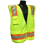 Radians Sv46G2X Class 2 Breakaway Survey Safety Vests, Two Tone Green, 2 Extra Large