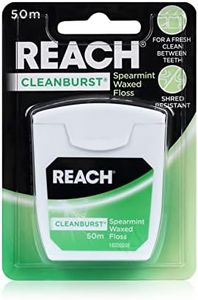 Reach Cleanburst Spearmint Waxed Dental Floss 50 m Length