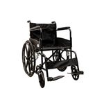 Healthshine Folding Wheelchair with Seat Belt, Hand Brakes, Mag Wheels & Castor Wheels for Easier Movement HS809 IND | Affordable Steel Wheelchair Made in India ISO Certified