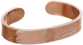 DEMMEX Premium 3mm Thickest Pure Turkish Copper Bracelet - Uncoated, Adjustable - 1/8" Copper Thickess, Thickest of its Kind & A Statement Piece - Summer 2024, Unisex (Copper), Medium, Copper, no