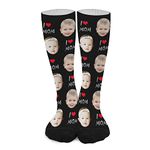 Byxhuc Custom Socks Personalized Socks with Picture Unisex Socks for Women, Men, Girls, Boys, Customized Socks Gifts…, A24-i Love Mom, Medium