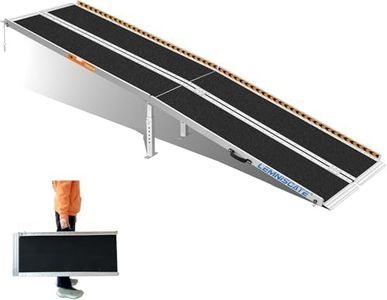 LEMNISCATE Portable Wheelchair Ramp 10FT, Wheelchair Ramps for Home Steps, Non-Slip Handicap Ramp with Handle, Folding Wheel Chair Ramps for Homes Steps, Stairs, Doorways, Scooter, 800LBS Capacity
