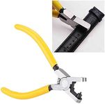 MMOBIEL Watch Band Leather Strap Wrist Belt Hole Tool Punch Plier with Yellow Vinyl Grip Compatible with Secure Hold