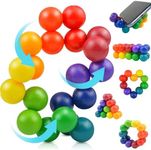 Sensory Fidget Toys for Kids Toddler Girls,Autism Rainbow Fidget Ball Autistic ADHD Quiet Cool Desk Toys,Quiet Fidget Toys,Traveling Toys Stocking Stuffers Gifts for Adult Boy 3-12 Year Old Age