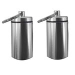 DIALDRCARE Keychain Pill Case Holder for Outdoor Travel Camping Daily Use-Pack of 2 (SILVER-PO2)