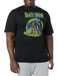 WARNER BROS Men's Vintage Batman T-Shirt, Black, 5XL Big Tall