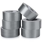 Lockport Silver Duct Tape - 6 Roll Multi Pack - 90 feet x 2 Inch - Duct Tape Heavy Duty - Waterproof - No Residue - Strong Tape - Bulk Value-Easy Tear - Industrial Use- DIY Home Repair