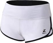 Kipro Ultra Soft Sport Running Shorts for Women White/Black L