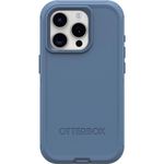 OtterBox iPhone 15 Pro (Only) Defender Series Case - BABY BLUE JEANS (Blue), screenless, rugged & durable, with port protection, includes holster clip kickstand