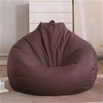 KAM'S LIEU Faux Leather 4XL Bean Bag Cover (Withouit Beans) Only Color- (Brown)