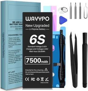 WAVYPO Battery for iPhone 6S, Upgraded 7500mAh High Capacity New 0 Cycle Battery Replacement for iPhone 6S Battery A1633 A1688 A1700 with Full Replacement Tool Kit
