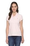 Allen Solly Women's Regular Polo Shirt (AHCTCRGFF72835_Lt Pink Solid M)