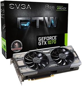 EVGA GeForce GTX 1070 FTW GAMING ACX 3.0, 8GB GDDR5, RGB LED, 10CM FAN, 10 Power Phases, Double BIOS, DX12 OSD Support (PXOC) Graphics Card 08G-P4-6276-KR (Renewed)