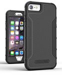 iPhone 8 Tough Case w/Built in Screen Protector, American Armor² (Heavy Duty) Rugged Hybrid Case for Apple iPhone8 4.7" [Military Grade Protection] (Black)