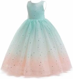 Flower Girls Tulle Dress Formal Ball Gown Dresses for Girls Wedding Bridesmaid Princess Pageant Fairy Dress