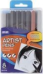 Pro Art Artist Pens 4/Pkg-Black, Bl