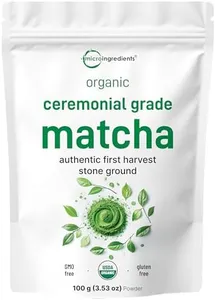 Organic Ceremonial Grade Matcha Powder, 100g | 100 Servings | Premium First Harvest Authentic Japanese Origin | 100% Pure Barista-Grade Sugar-Free Matcha Green Tea For Latte, Beverage & Baking