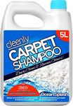 Cleenly Carpet Shampoo Cleaner Solution (5 litres) - Ocean Splash Fragrance - Safe for All Carpet Cleaning Machines - Effectively Removes Pet Odours, clear