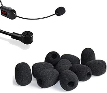 20 Pcs Foam Mic Cover, Black Mini Microphone Headset Windscreen Sponge Foam Mic Cover(30x22x8 mm)