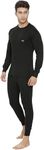 Lux Cott's Wool Men's Cotton R-Neck Thermal Set (Black, 3Xl-105)