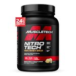 MuscleTech Nitro-Tech Whey Gold Protein Powder, Whey Protein Isolate Smoothie Mix, Sports Nutrition Protein Powder for Men & Women, French Vanilla Cream, 998g (31 Servings) - Packaging May Vary