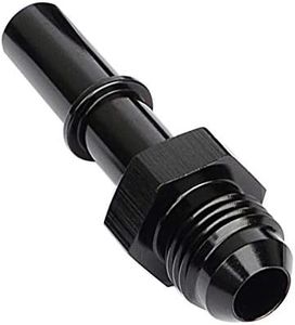 Aluminum 8AN Male to 3/8 Quick Disconnect Male Push On EFI Push Lock Fuel Hose Fittings Adaptor, -8 AN to 3/8", Black
