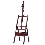 MEEDEN Studio Easel for Painting, Walnut Forward Tilt Beechwood Easel, Adjustable H-Frame Floor Easel Stand with Large Storage Drawer, Professional Art Easel for Artists & Beginners, Max Canvas to 37"