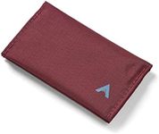 Allett Card Holder Wallet, Mulberry | Nylon, Bifold, Holds 2-12 Business Cards, Thin, Minimalist, Front Pocket | For Men and Women