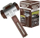 Horsepower Giddy Up Bristle-Free Spinning Grill Brush w/LED, AS-SEEN-ON-TV, Cordless & Rechargeable, 304 Stainless Steel Power Roller Blasts Away Burnt-On Food, No Preheating, 350 RPM, 9 in, Brown