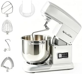 Rostbake 7.4QT Stand Mixer, Ice Cooling Bowl, 11-Speed Digital, White