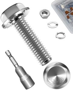 Nailnest 10Sets M10 x 35mm Flanged Hex Head Bolts, External Flange Hex Drive Screws, 304 Stainless Steel, Fully Threaded M10 Metric Bolts for Pump, Fix Car, DIY Project