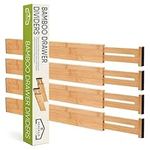 Homemaid Living Bamboo Drawer Dividers, Adjustable & Expandable Kitchen Drawer Organizer, Ideal for Silverware Drawer Organizer, Dresser Drawer Organizer or Bedroom and Bathroom Drawer Organizer