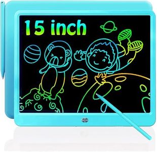 Deecam Tablette Dessin Enfant 15 Pouces, Tablette D'écriture LCD Coloré, Bleu Ardoise Magique Enfant, Tablette Graphique, Memo Board, Jouet Educatif pour enfants, Cadeaux d'anniversaire