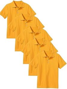 School Uniform For Boys | Polo Tshirts | Dress | Shirts | Kids Clothes | Boy Shirt | Pack of 5 | Gold | Size 18