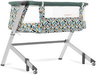 Dream On Me Skylar Bassinet and Bedside Sleeper, Adjustable Heights, Breathable Mesh Sides, Plush Mattress Pad, Wheels with Safety Locks & Tool-Free Assembly, Compact Fold & Travel Bag - Mellow Yellow