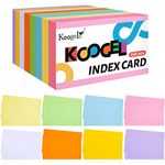 Koogel Coloured Index Cards Bulk, 640 Pieces Assorted Neon Colour Flash Cards Blank 3 x 5 Note Cards for Studying Organising School Office