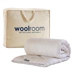 WOOLROOM Classic British Wool Duvet Single 2-5 Tog, Lightweight - Natural Traceable Certified Anti Allergy Heat Regulating Bed Bug Resistant - Perfect for Hot Sleepers Warm Nights - W135 x L200cm