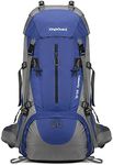 HongXingHai 70L Camping Hiking Backpack with Rain Cover Waterproof Backpacking Backpack for Hiking Treeking Climbing Outdoor, Deepblue, 70L, Hiking Backpack