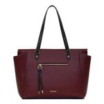 Miraggio Abby Laptop Tote Bag for Women (Wine)