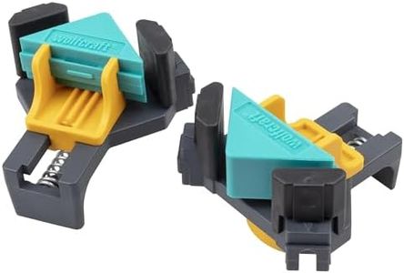 wolfcraft ES 22 Corner Tensioners 3051000 Set - 2 Angle Clamps for Fixing Boards and Frames at 90° Angle - Corner Tensioners for Board Thicknesses of 10-22 mm