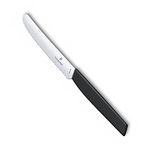 Victorinox Swiss Modern Tomato and Table Knife, Wavy Edge, Black, Standard (6.9003.11W)