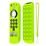 Caldipree Silicone Remote Cover Case Compatible for Fire TV Stick (3rd Gen, 2021) with All-New Alexa Voice Remote Case (Remote Not Included) (Glow in Dark Green)