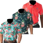 YATTA GOLF Mingos Collection Golf Polo (PAU Hana, Just Beachy and No Ka Oi) - Men's 4XL - Athletic Fit, Wrinkle Resistant, Moisture Wicking, 4-Way Stretch