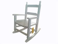 rockingrocker - K081WT Durable White Child’s Wooden Rocking Chair/Porch Rocker - Indoor or Outdoor - Suitable for 3-7 Years Old