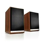 Audioengine HDP6 Passive Bookshelf Speakers - Stereo Speakers for Home Music Listening | 2-Way Powered Speakers | Real Wood Veneer (Walnut)